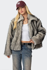 Mob Wife Faux Fur Jacket