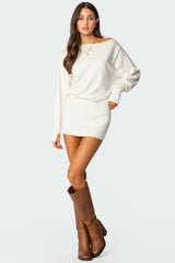 Eve Off Shoulder Knit Mini Dress