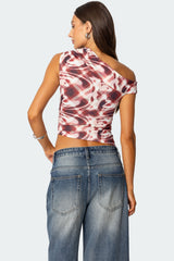 Portlyn Printed Asymmetric Top