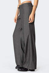 Mayla Wide Leg Pinstripe Trousers