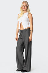 Mayla Wide Leg Pinstripe Trousers