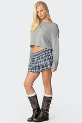 Golda Plaid Ruffle Mini Skirt