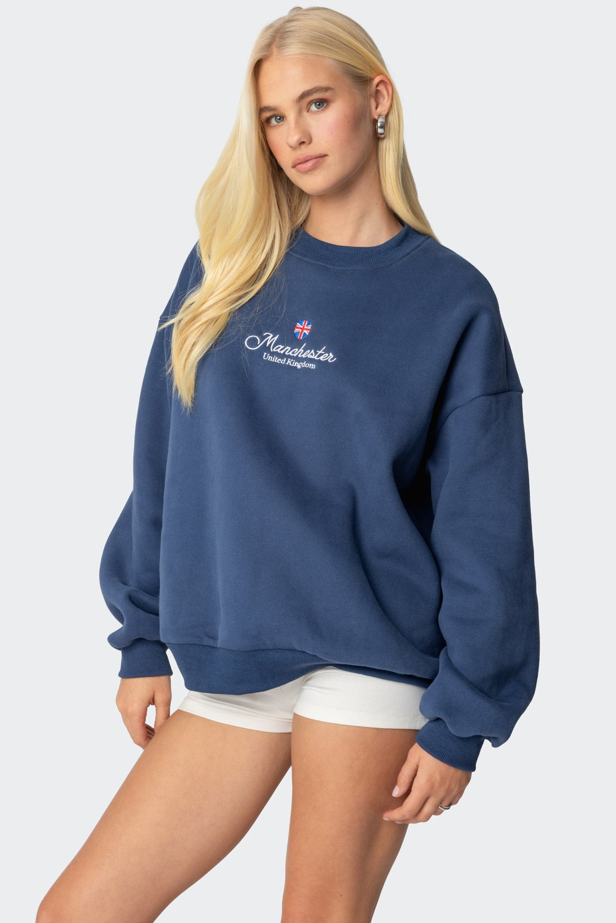 Manchester Embroidered Oversized Sweatshirt