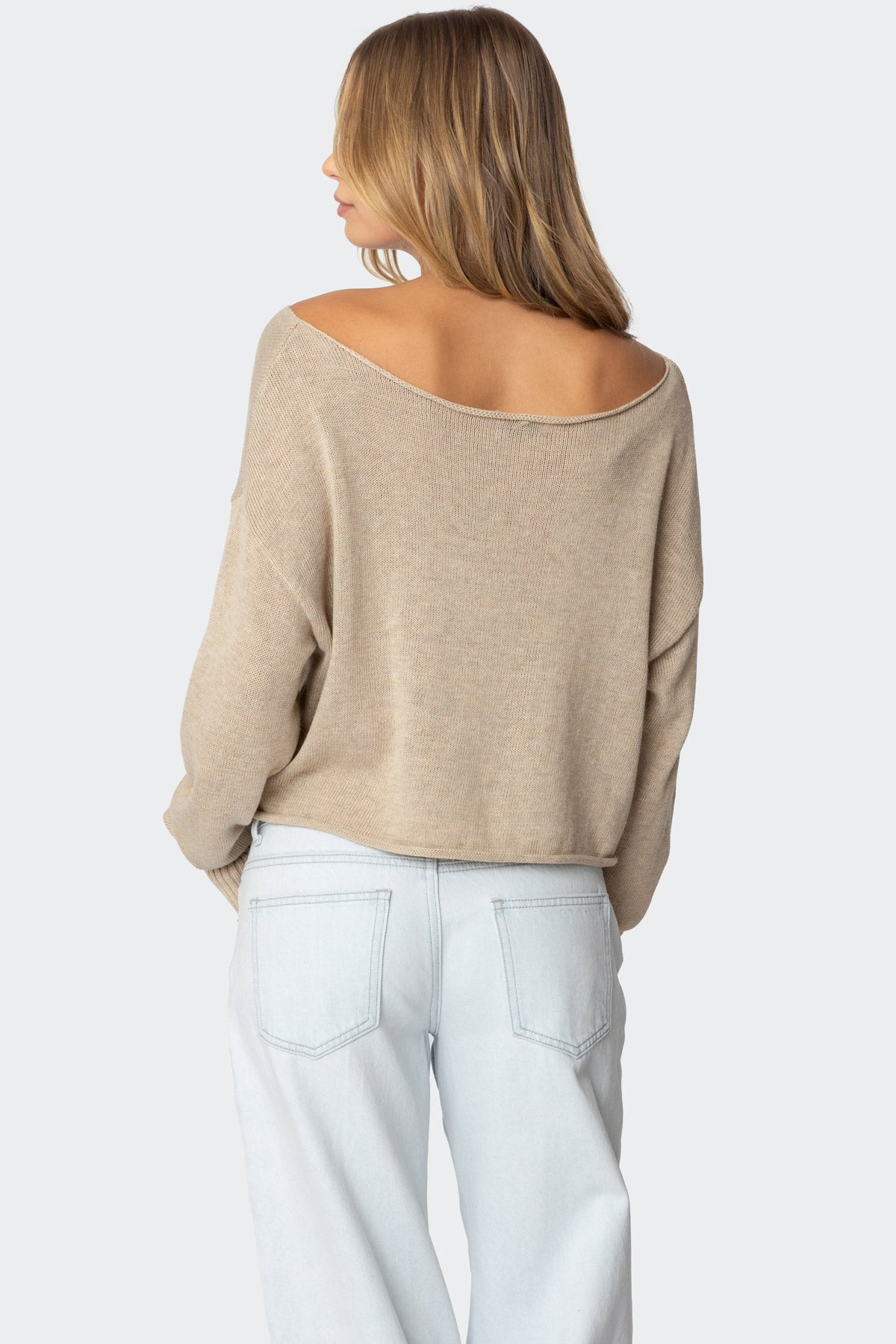 Aviv Wide Neck Oversized Sweater