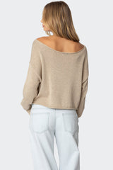 Aviv Wide Neck Oversized Sweater