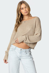 Aviv Wide Neck Oversized Sweater