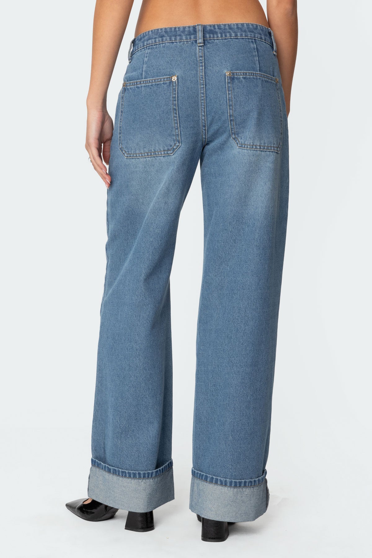 Madi Cuffed Low Rise Jeans