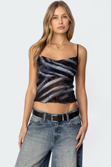 Nitney Printed Nylon Tank Top