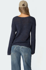 Drop Shoulder Light Knit Sweater