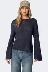 Drop Shoulder Light Knit Sweater