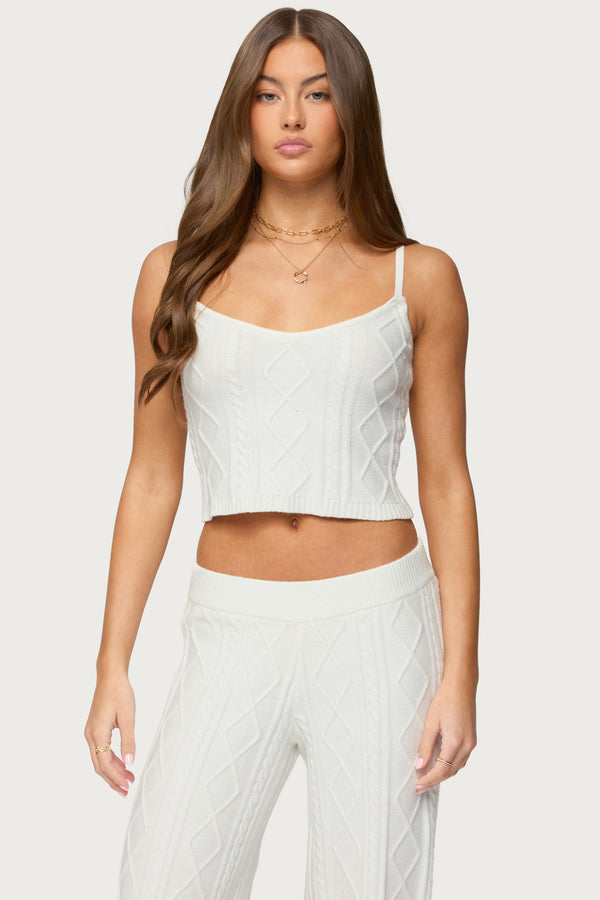 Louise Cable Knit Tank Top