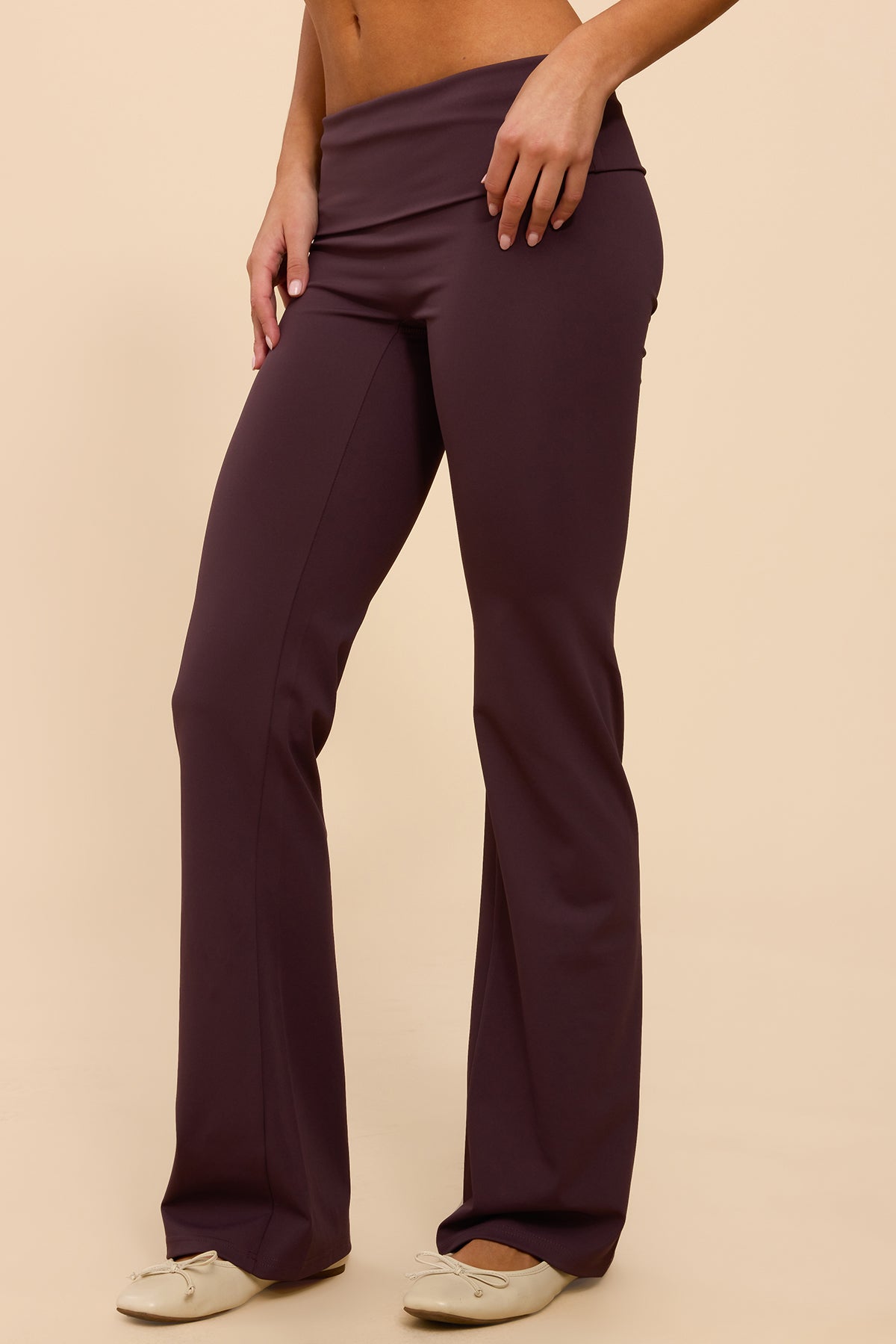 Oriane Foldover Flared Leggings