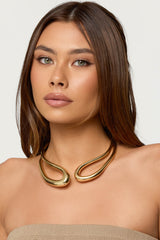 Abstract Cuff Choker Necklace