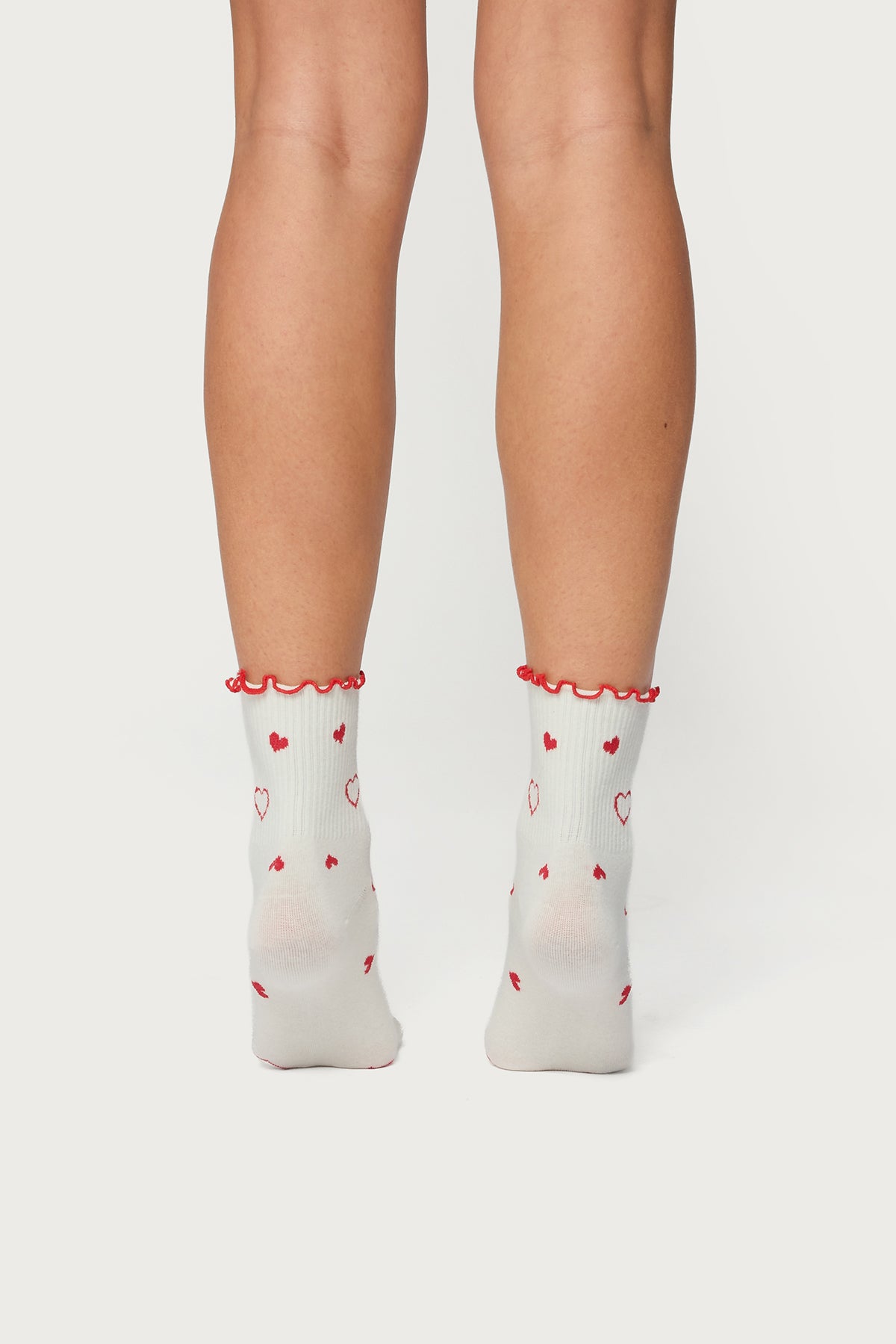 Contrast Frilly Socks