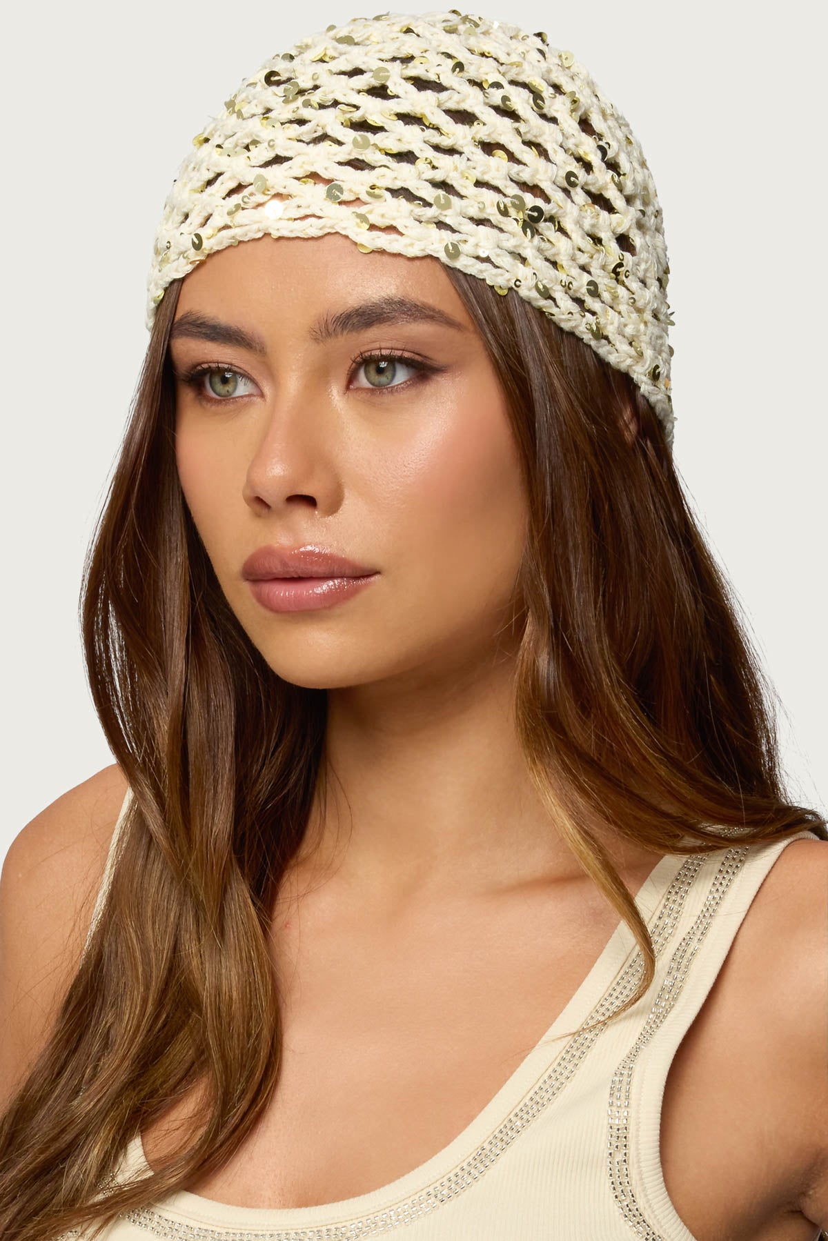 Sequin Crochet Beanie – edikted