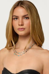 Mixed Gemstone Layered Necklace