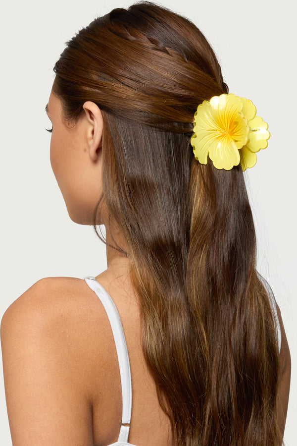 Hibiscus Flower Claw Clip