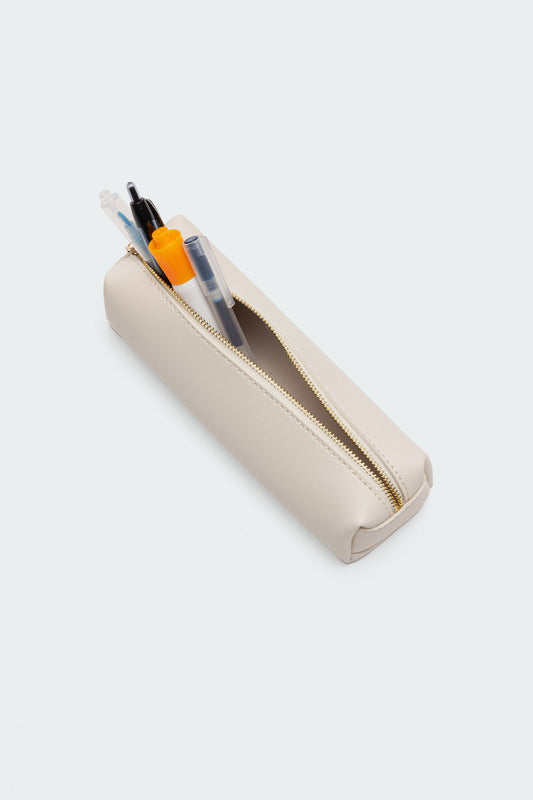 Faux Leather Pencil Case