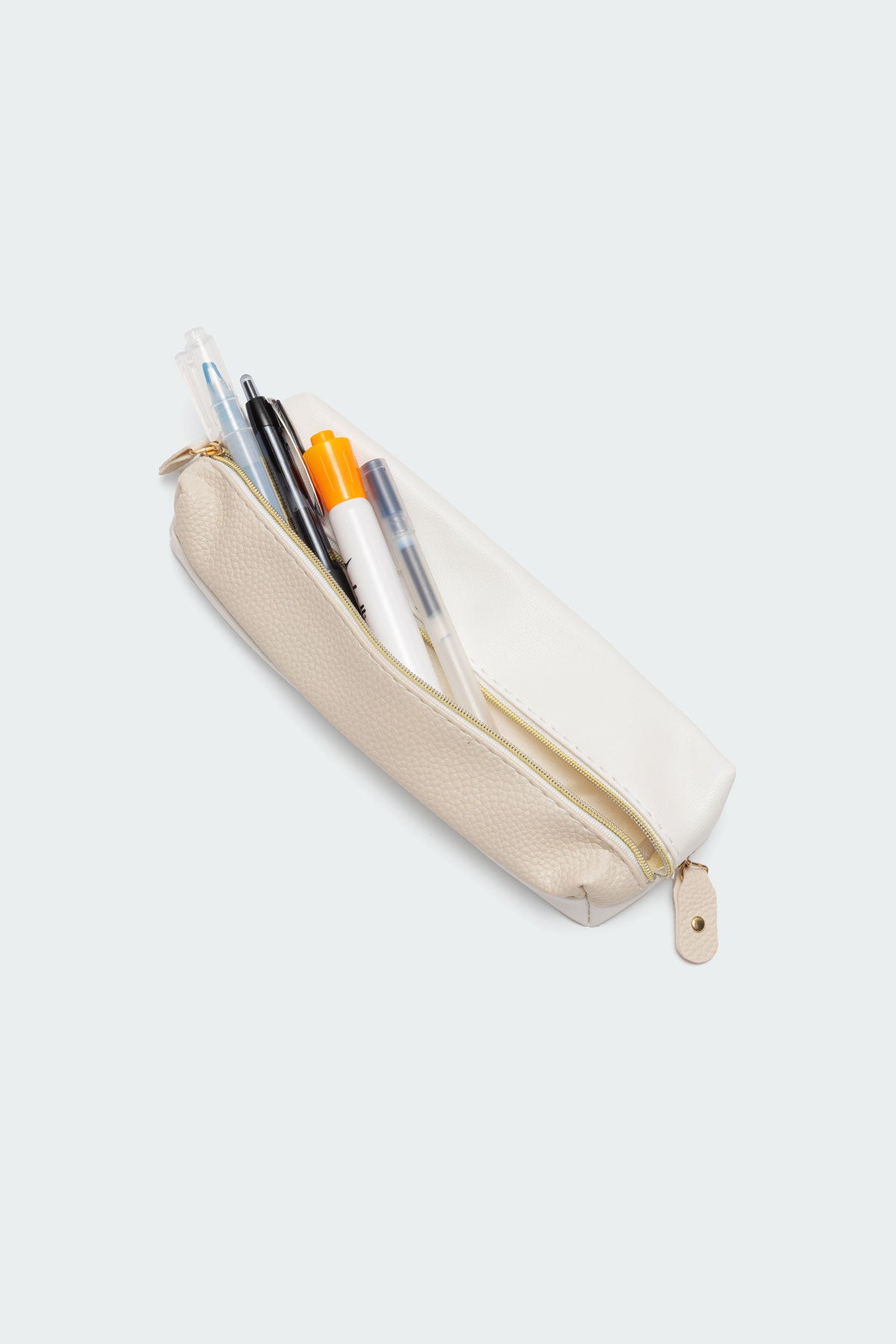 Two Toned Faux Leather Pencil Case