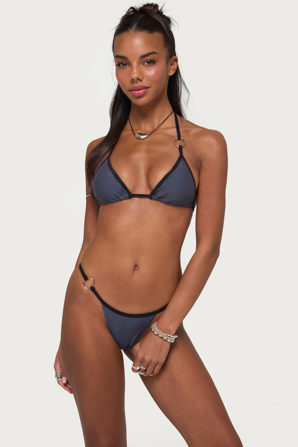 Kenni Ring Contrast Triangle Bikini Top