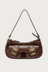 Zinnia Faux Leather Buckle Bag