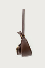 Zinnia Faux Leather Buckle Bag