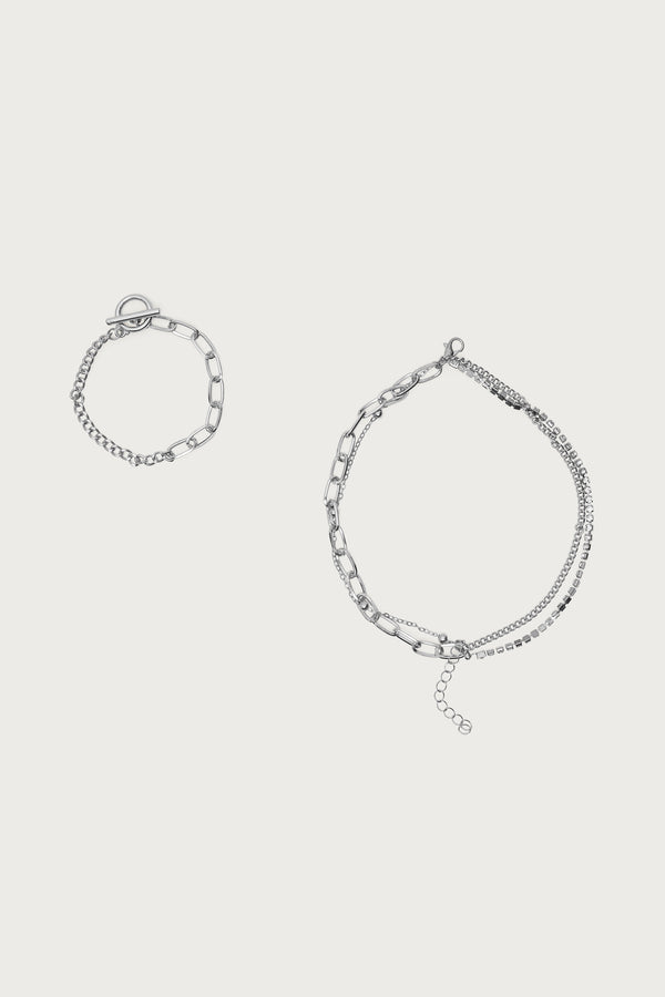 Mixed Chain Layered Bracelet Pack