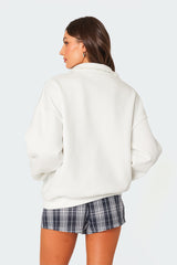 Oversized Quarter Zip Sweatshirt