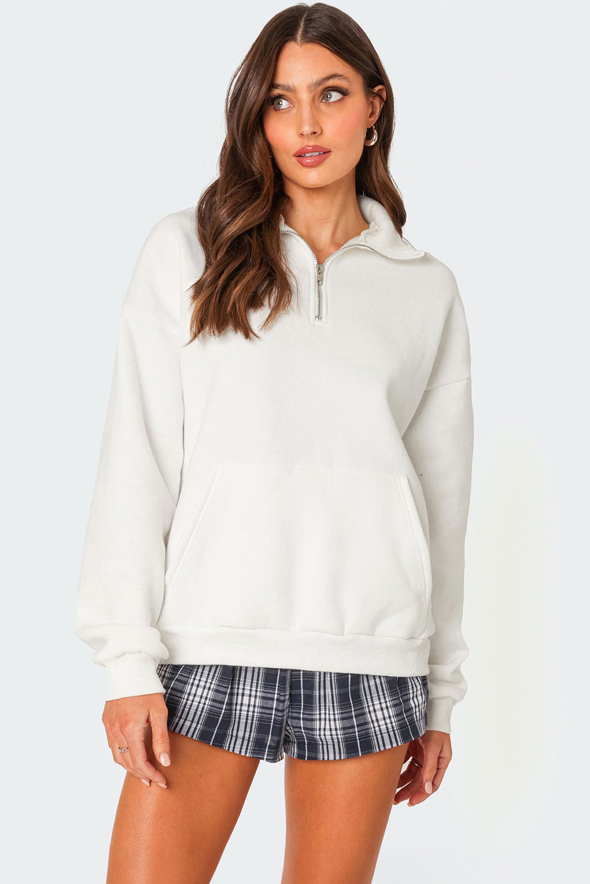 Oversized Quarter Zip Sweatshirt