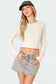 Nelly Embroidered Knit Crop Top