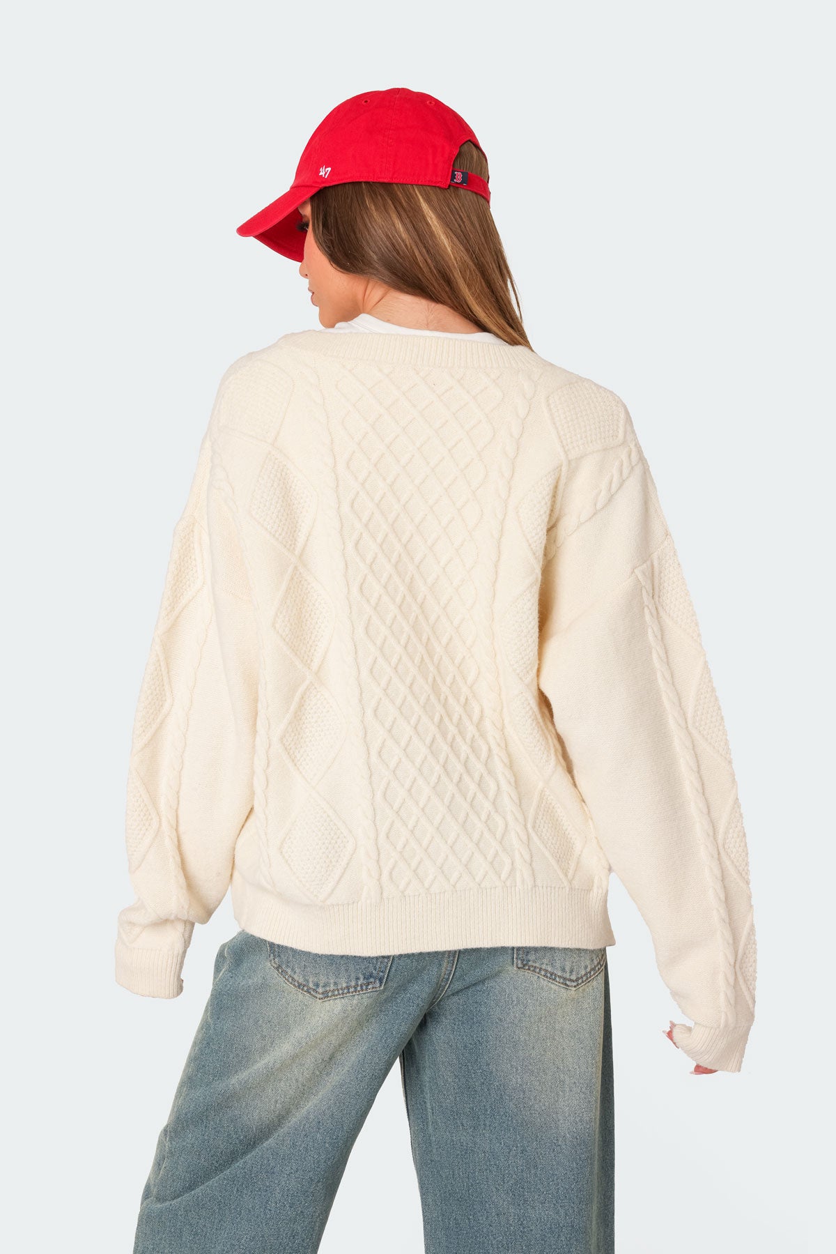 Rory Oversized Cable Knit Cardigan