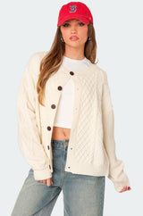 Rory Oversized Cable Knit Cardigan