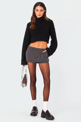 Oversized Turtle Neck Cropped Sweater