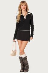 Gio Contrast Stitch Top