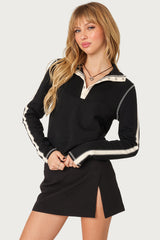 Gio Contrast Stitch Top