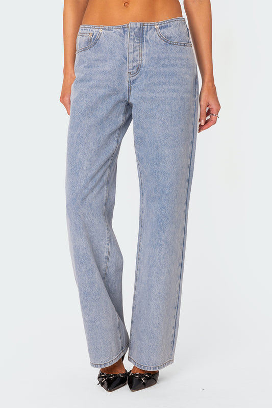 No Waistband Relaxed Jeans