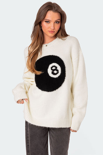 8 Ball Oversized Chunky Knit Sweater