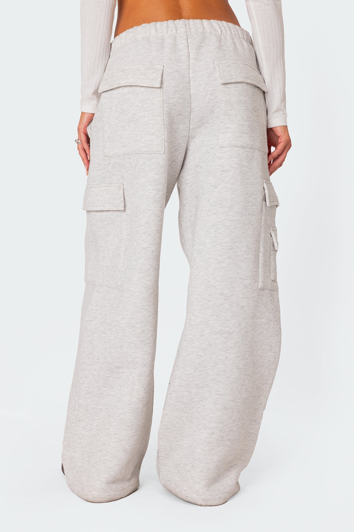 Wide Leg Cargo Sweatpants