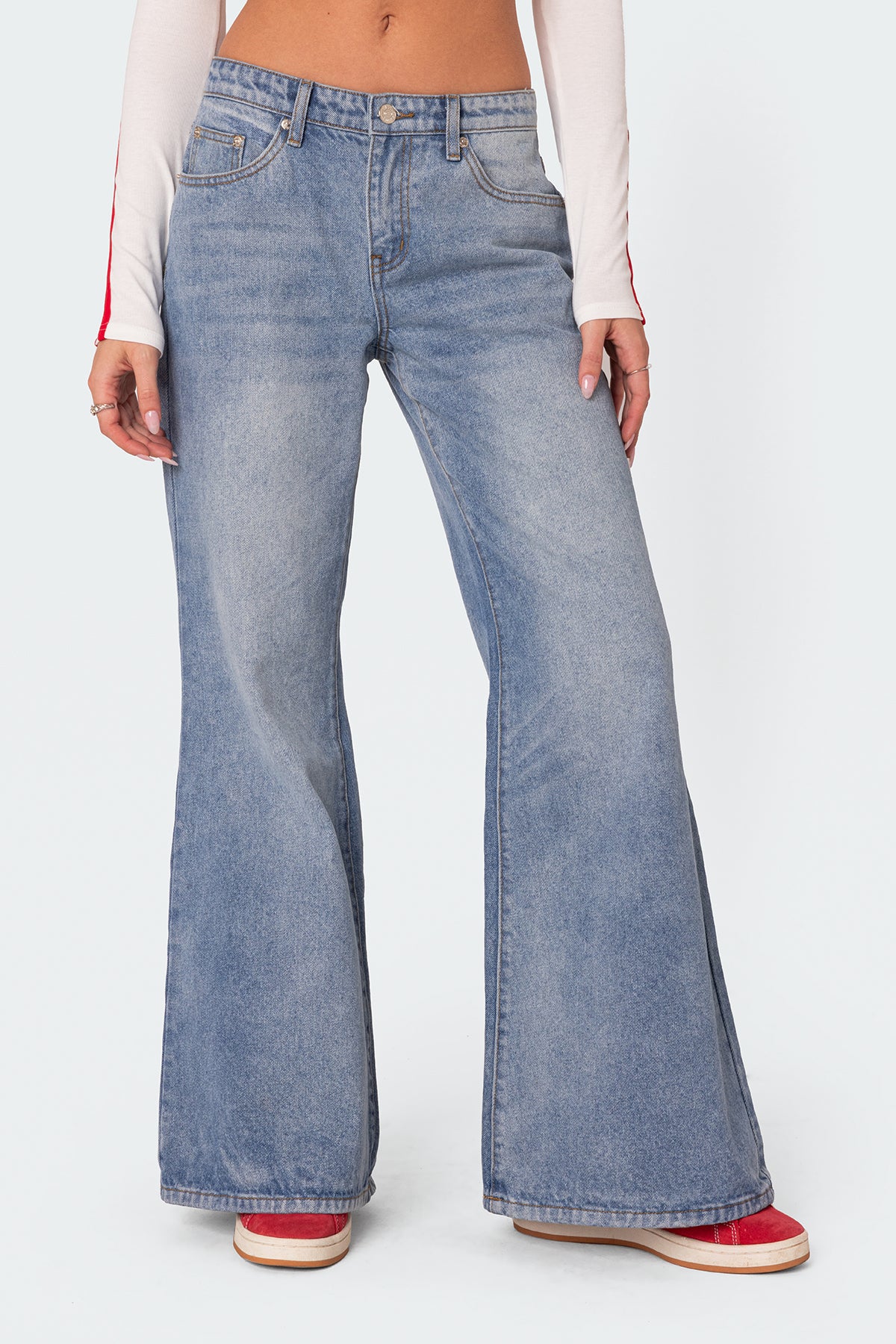 Low Rise Wide Leg Jeans