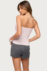 Darciee Draped Layered Look Strapless Top