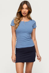 Panyah Striped Henley T Shirt