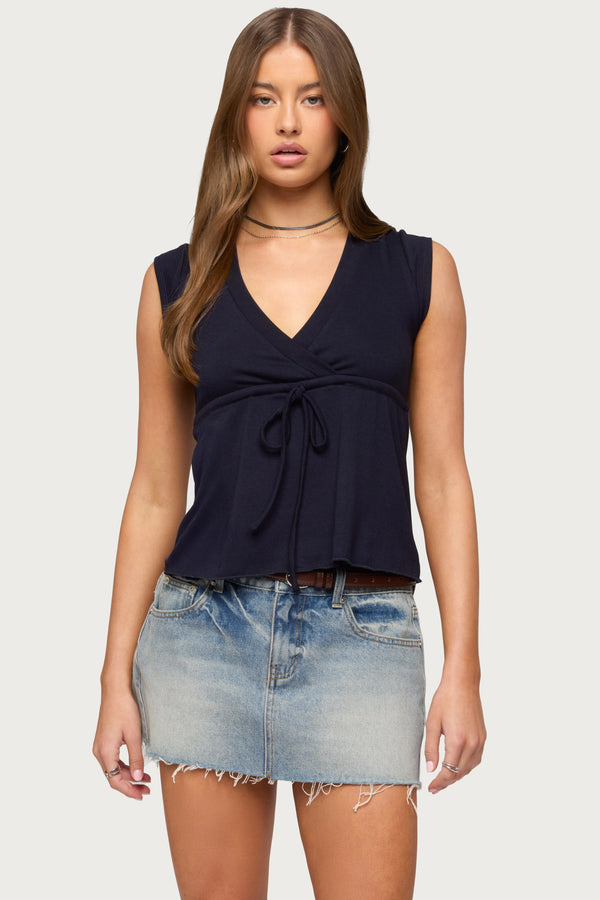 Rusanna V Neck Babydoll Top