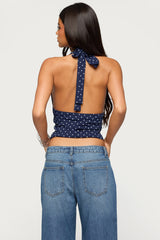 Blaire Polka Dot Halter Top