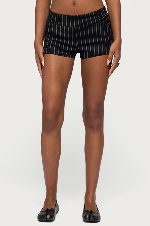 Violetta Striped Micro Shorts