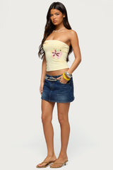 Braelyn Sequin Floral Tube Top