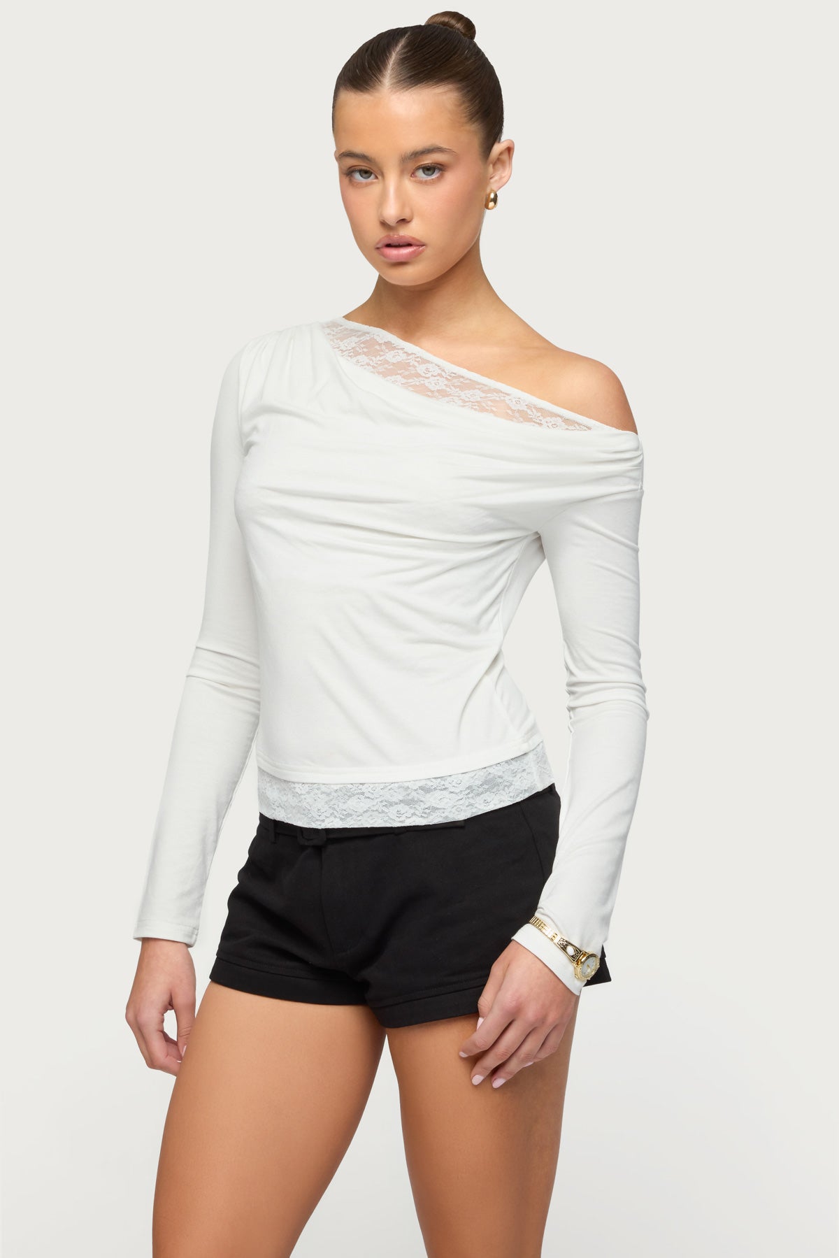 Layered Lacey Off Shoulder Top