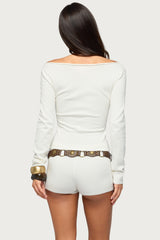 Arianna Off Shoulder Knit Sweater