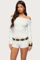 Arianna Off Shoulder Knit Sweater