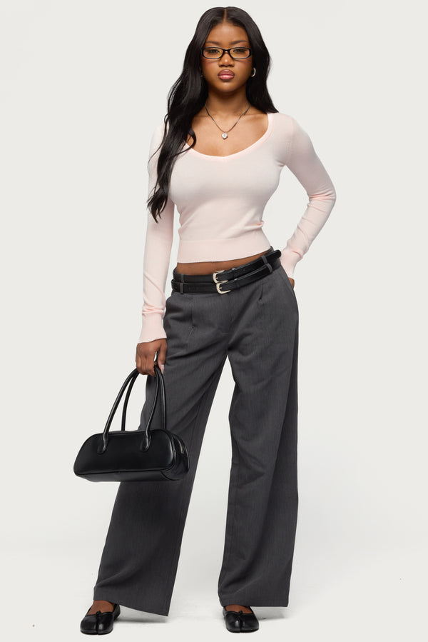 Mercedes Knitted V Neck Top