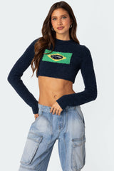 Brasil Cropped Sweater